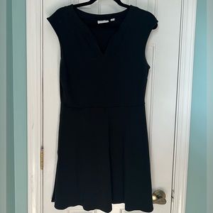 Casual black cotton dress